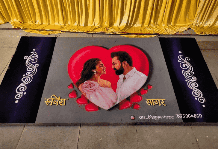 Mesmeric Wedding Rangoli