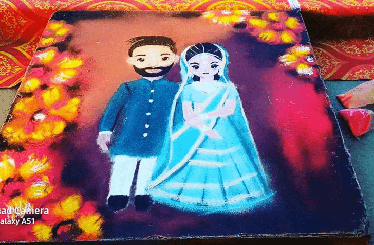 Stunning Wedding Rangoli