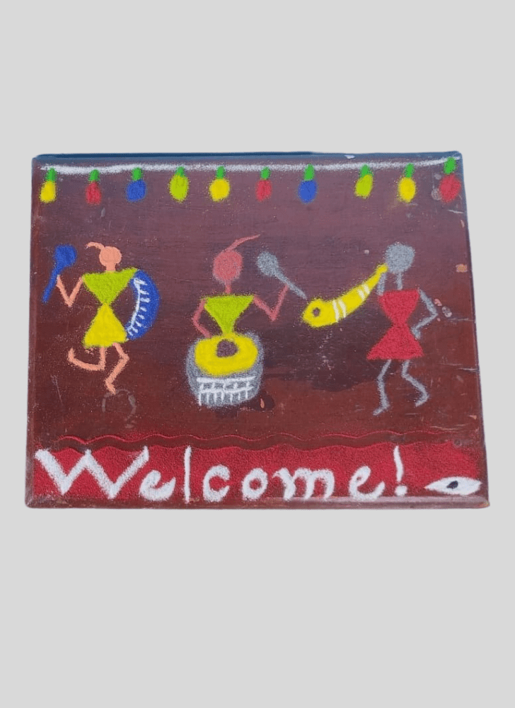 Delightful Welcome Rangoli