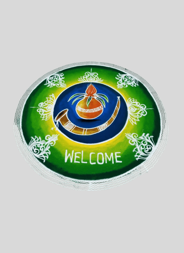 Ravishing Welcome Rangoli