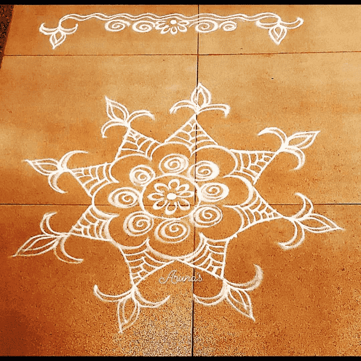 Hard White Rangoli