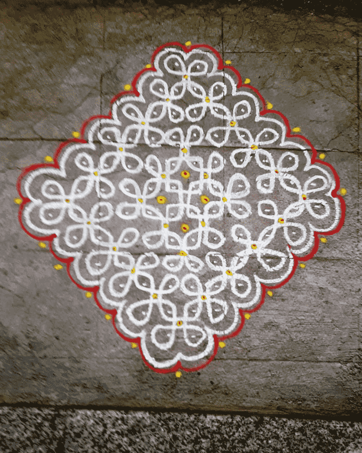 Dazzling White Rangoli