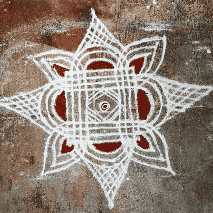 Enthralling White Rangoli