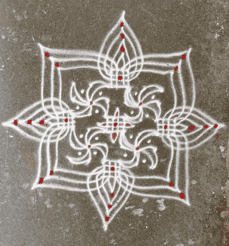 Exquisite White Rangoli