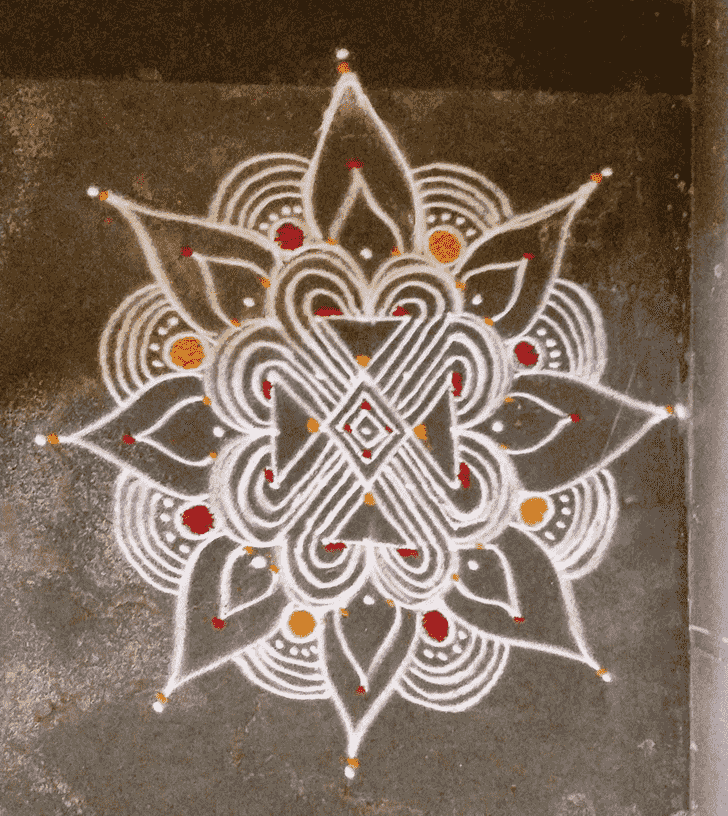 Fair White Rangoli