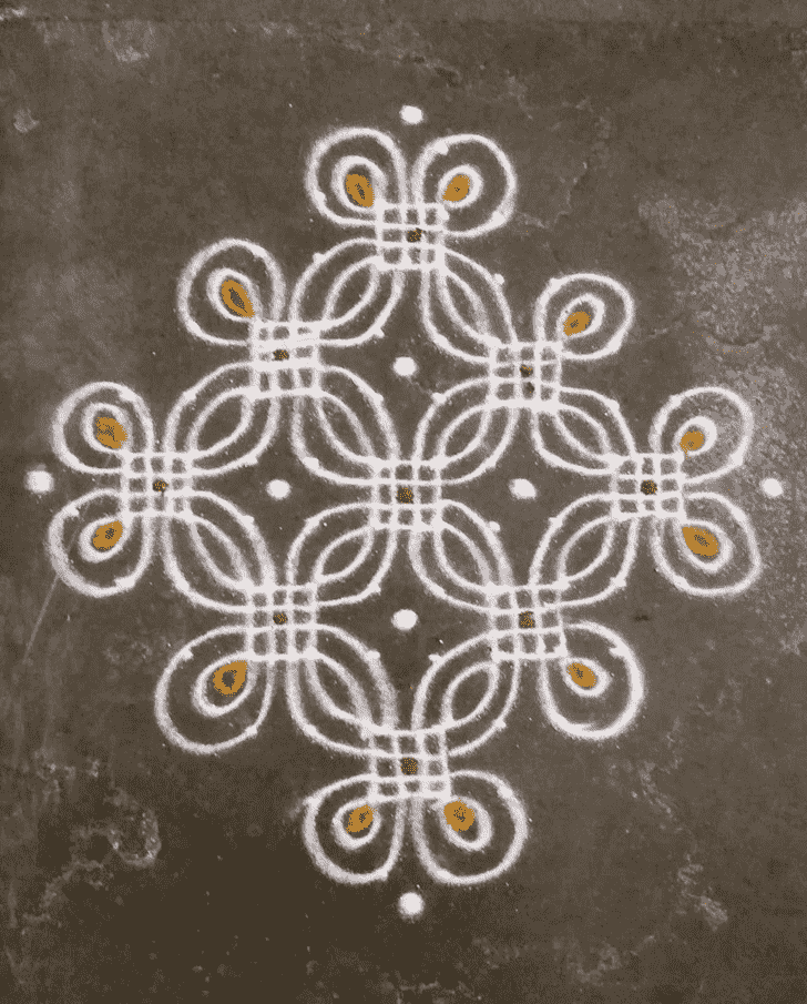 Fascinating White Rangoli