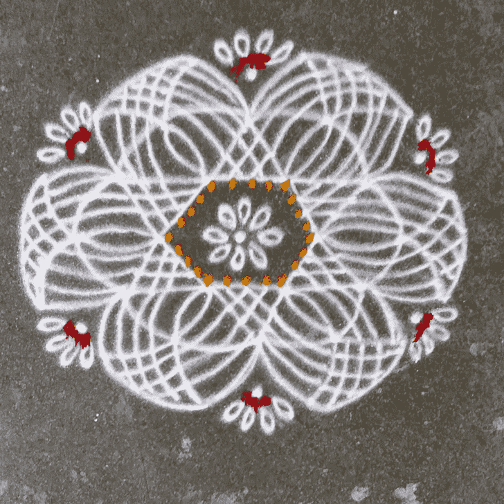 Graceful White Rangoli