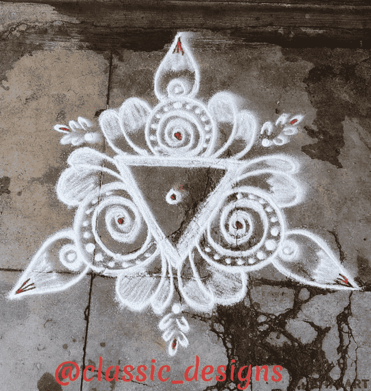 Awesome White Rangoli