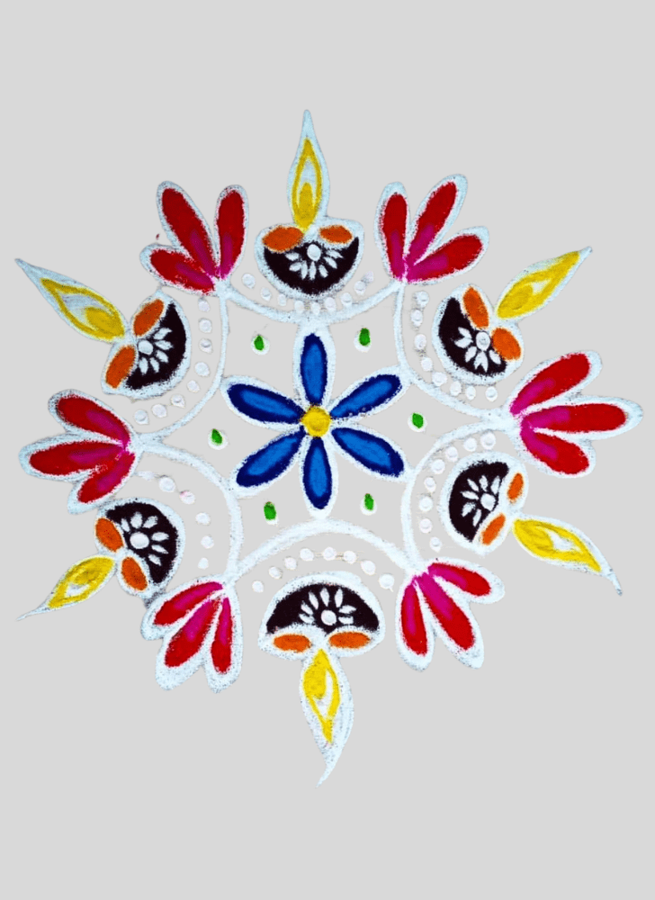 Alluring Winter Rangoli