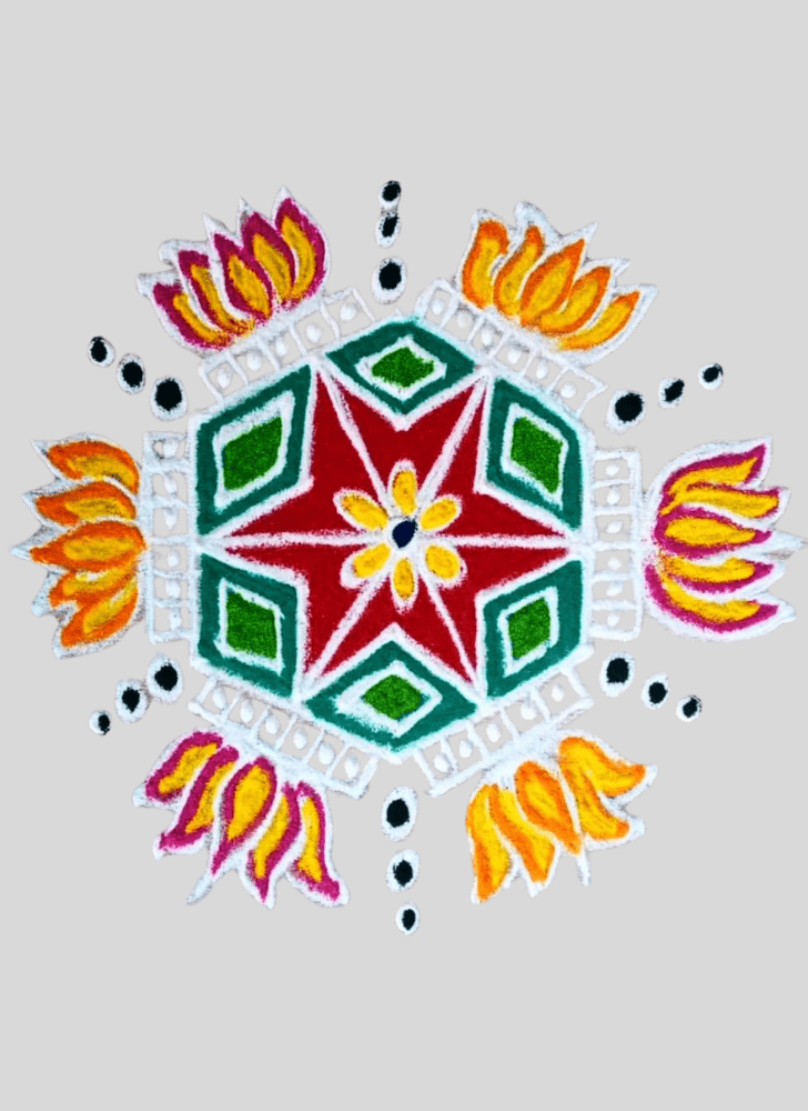 Appealing Winter Rangoli