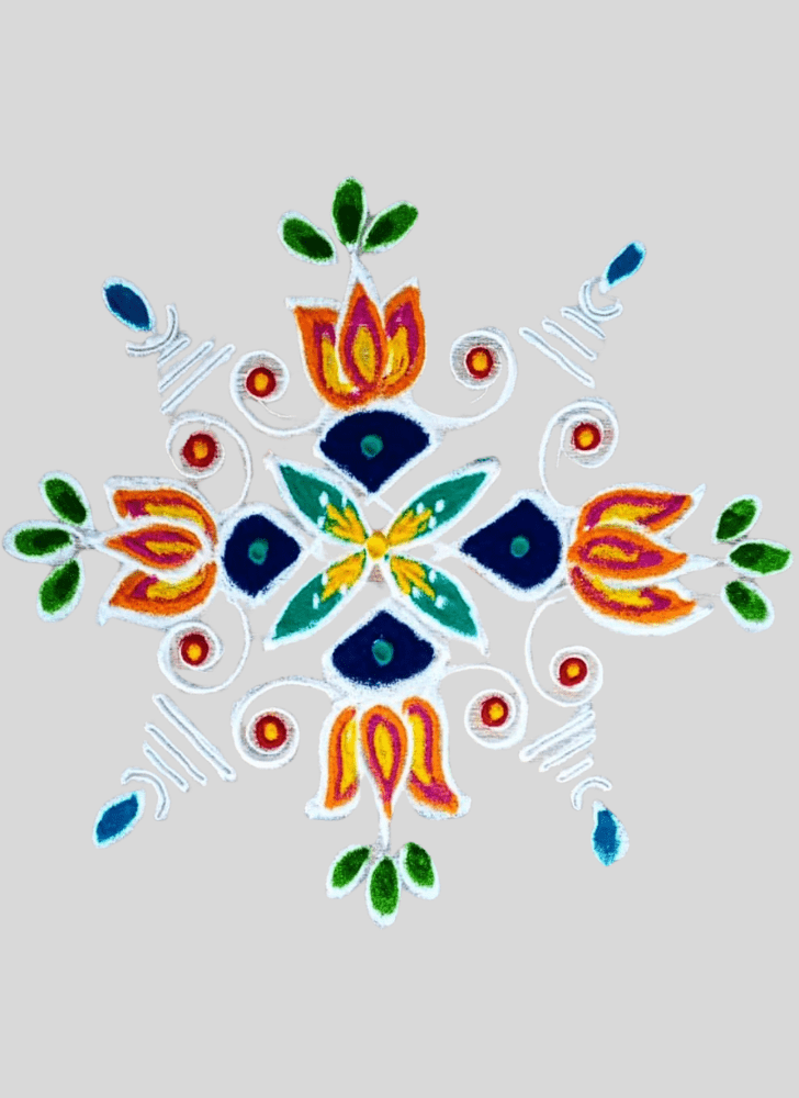 Bewitching Winter Rangoli