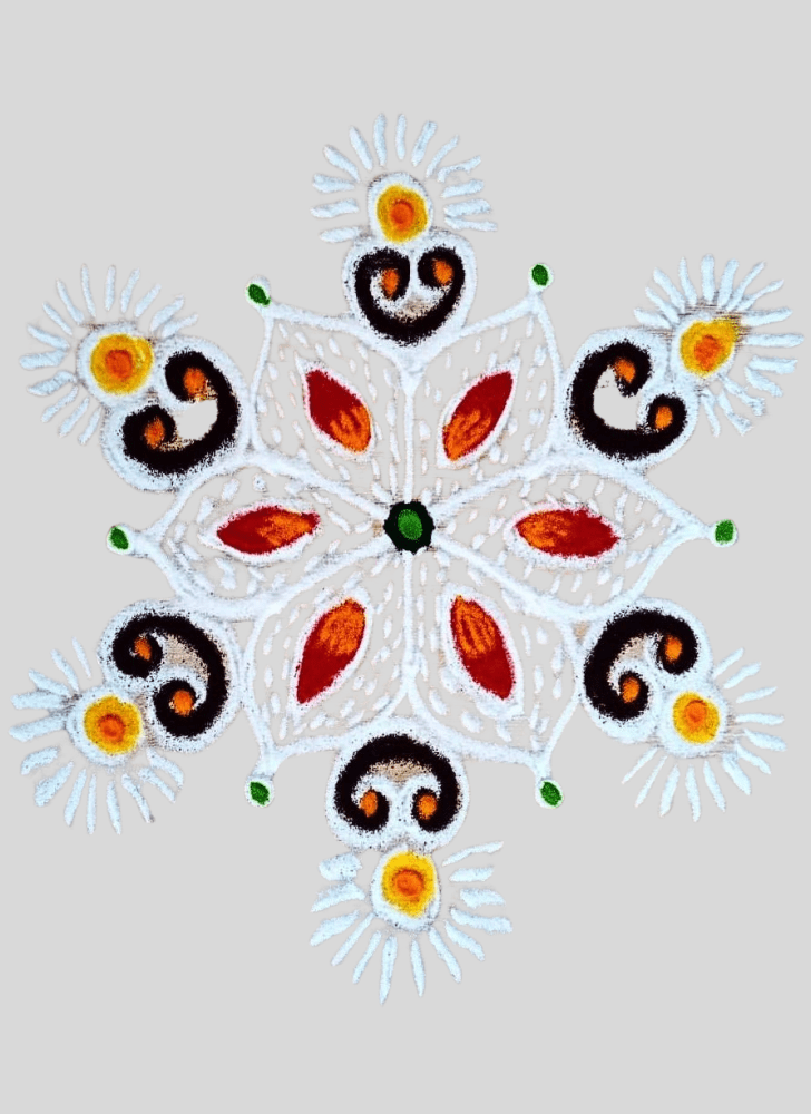 Captivating Winter Rangoli