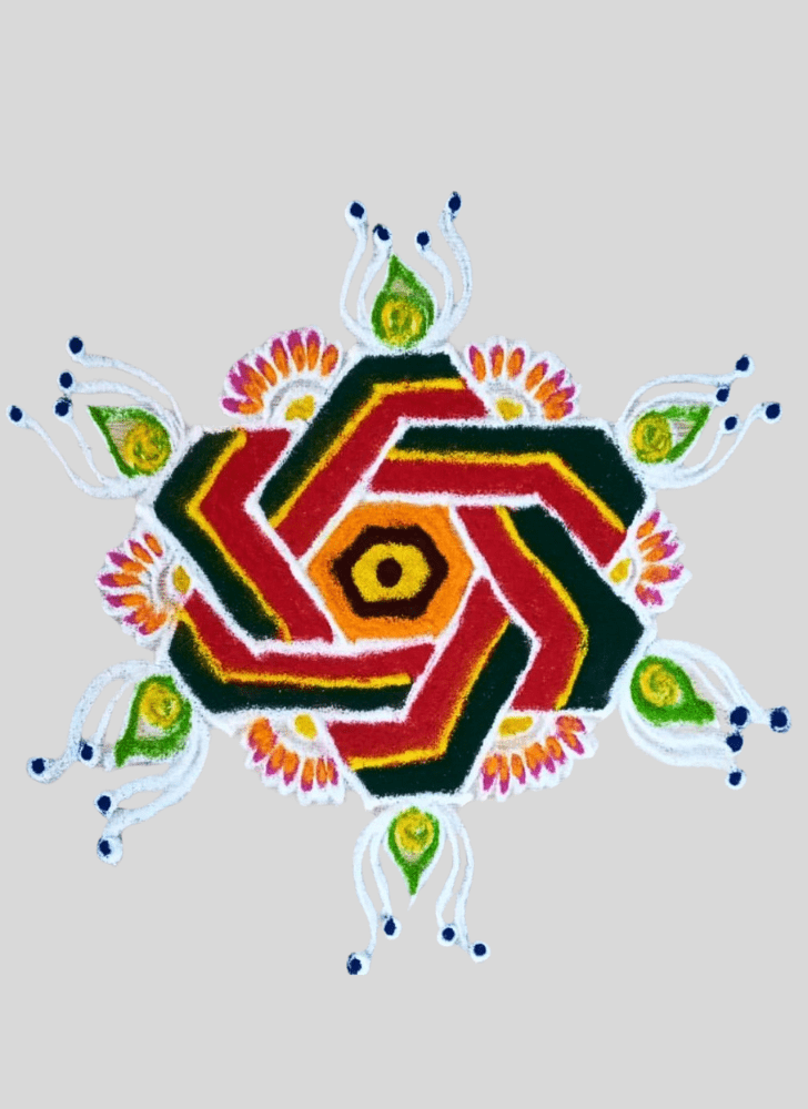 Charming Winter Rangoli