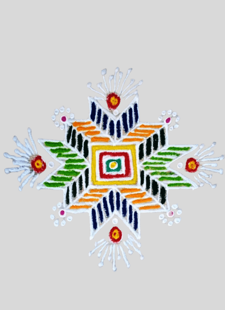 Classy Winter Rangoli