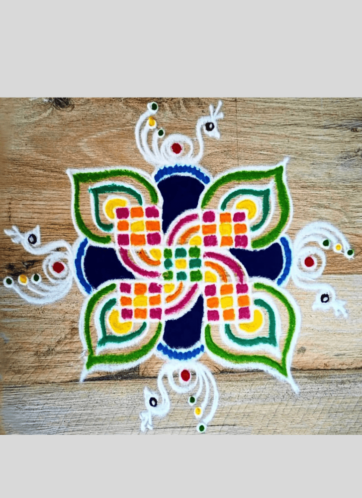 Dazzling Winter Rangoli