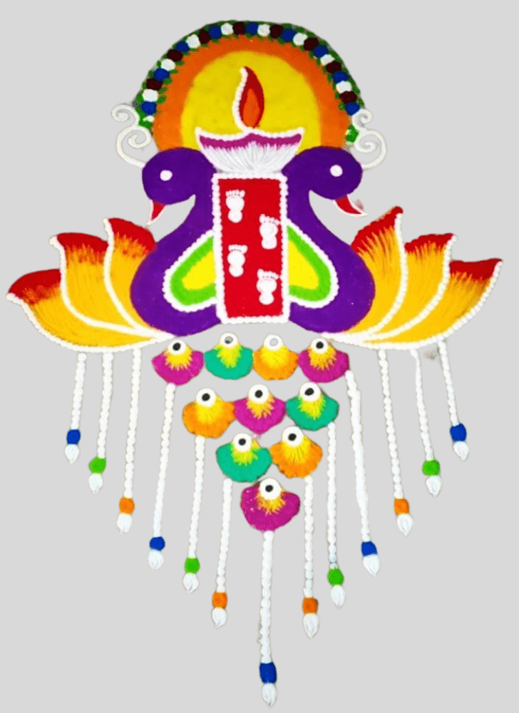 Delightful Winter Rangoli