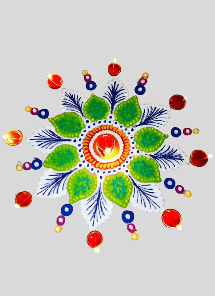 Elegant Winter Rangoli