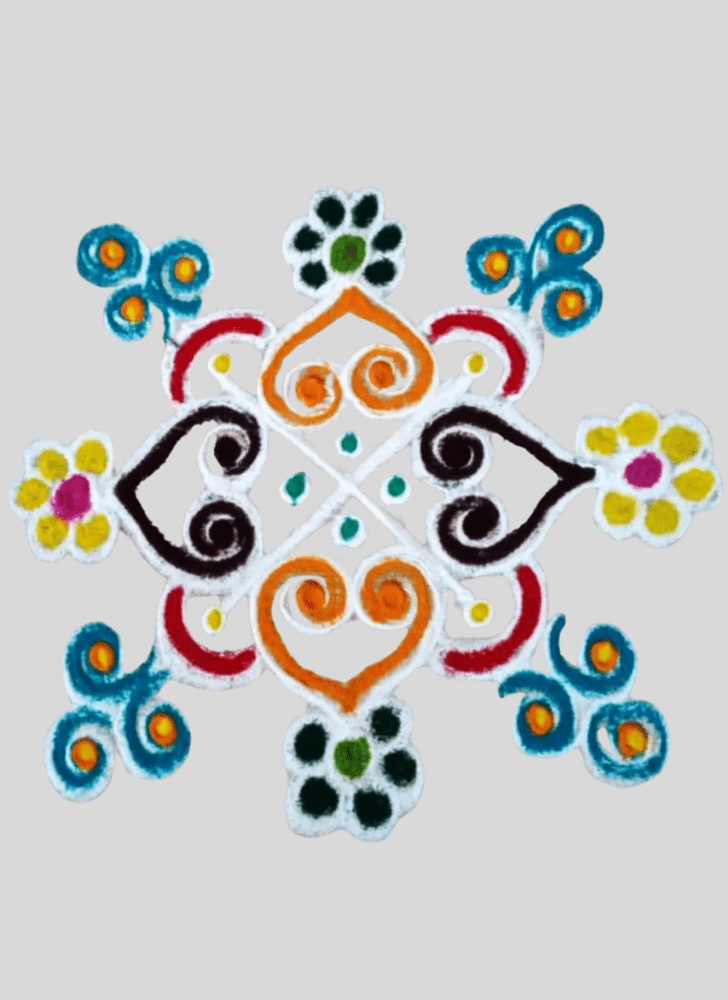 Excellent Winter Rangoli