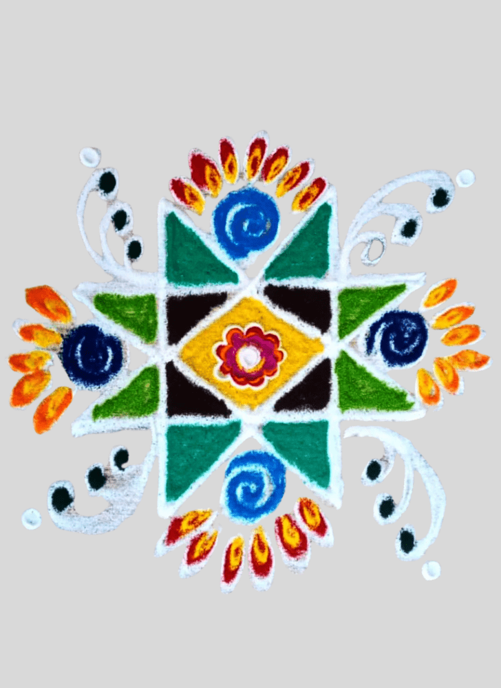 Exquisite Winter Rangoli