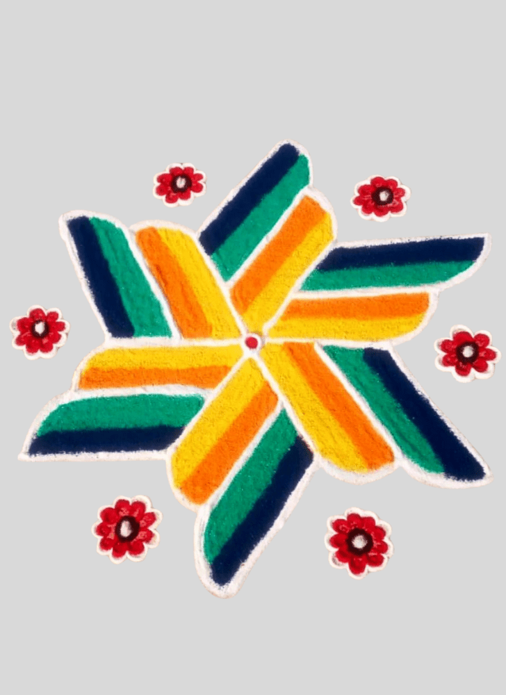 Good Looking Winter Rangoli