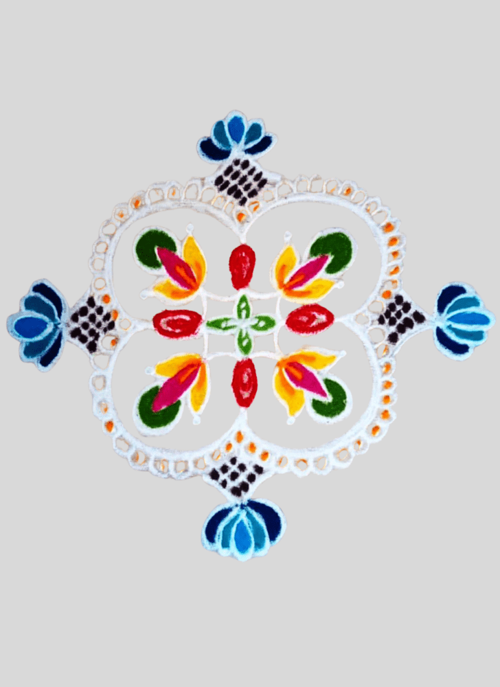 Gorgeous Winter Rangoli