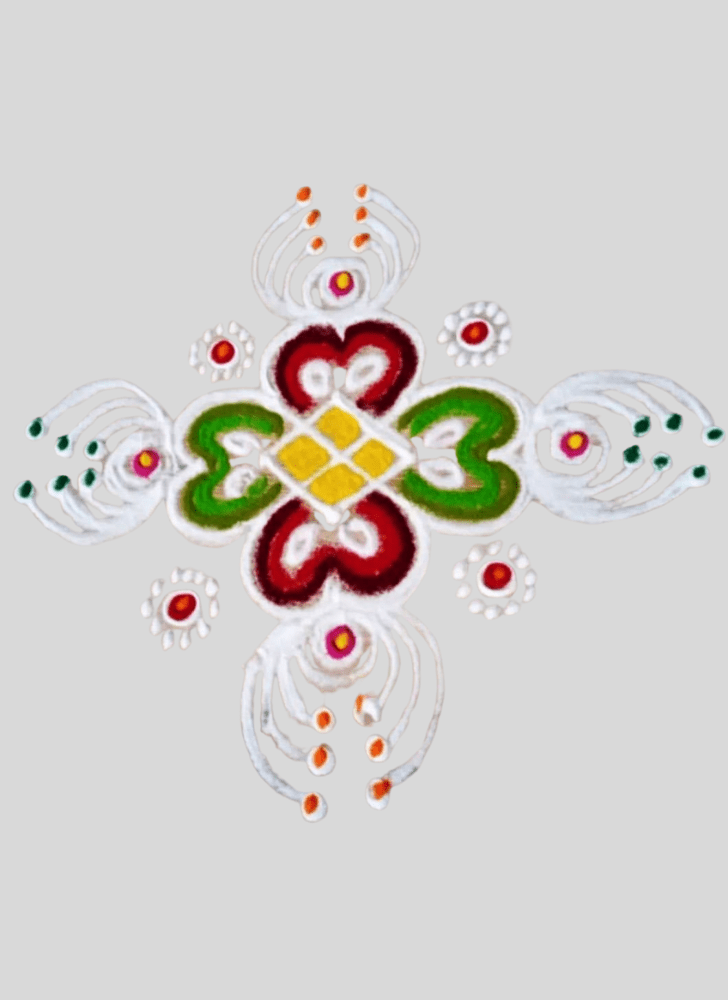 Lovely Winter Rangoli Design