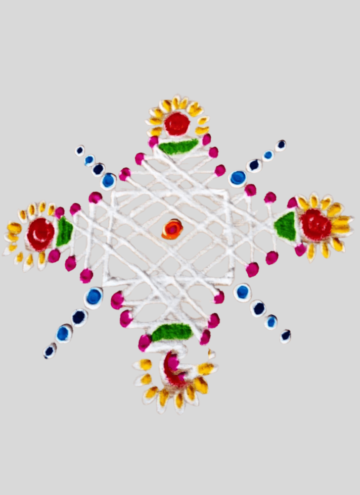 Pleasing Winter Rangoli