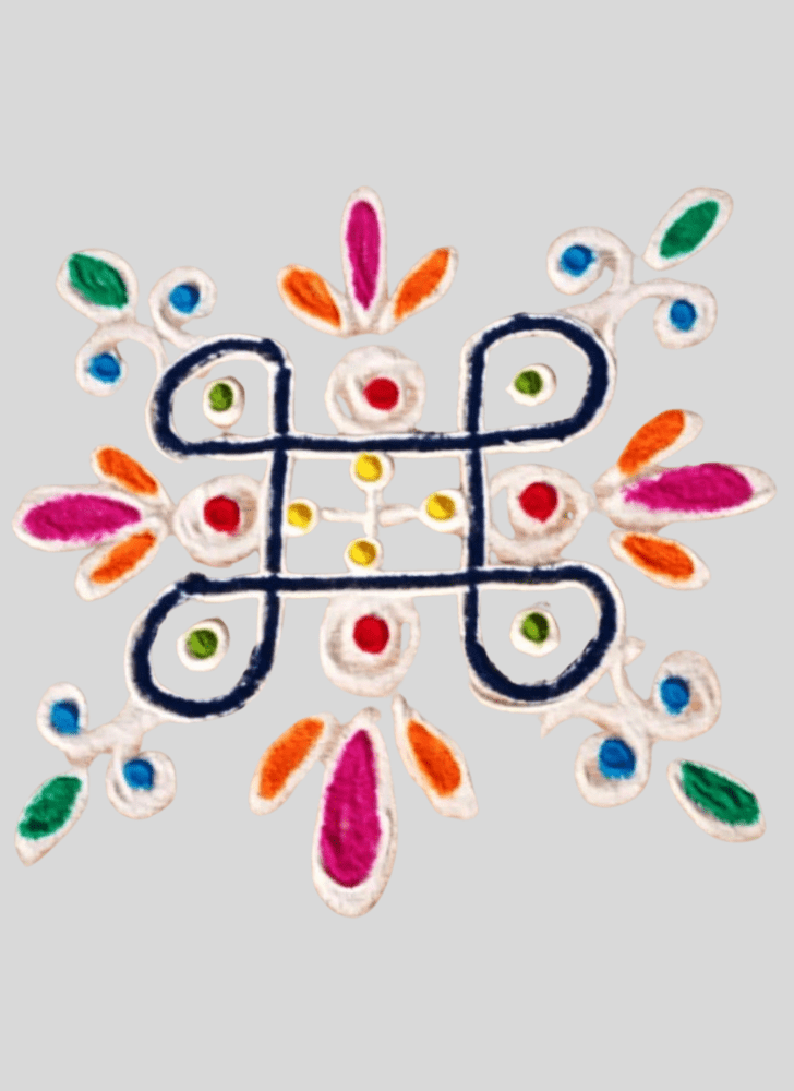 Resplendent Winter Rangoli