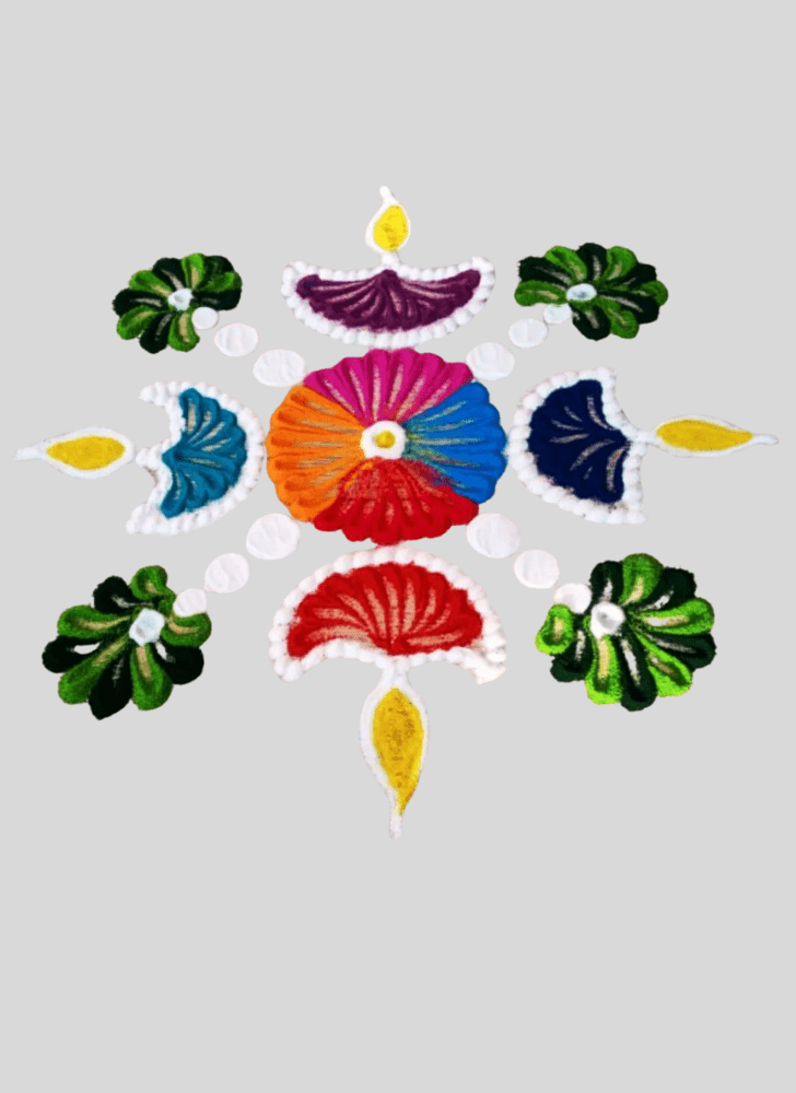 Shapely Winter Rangoli