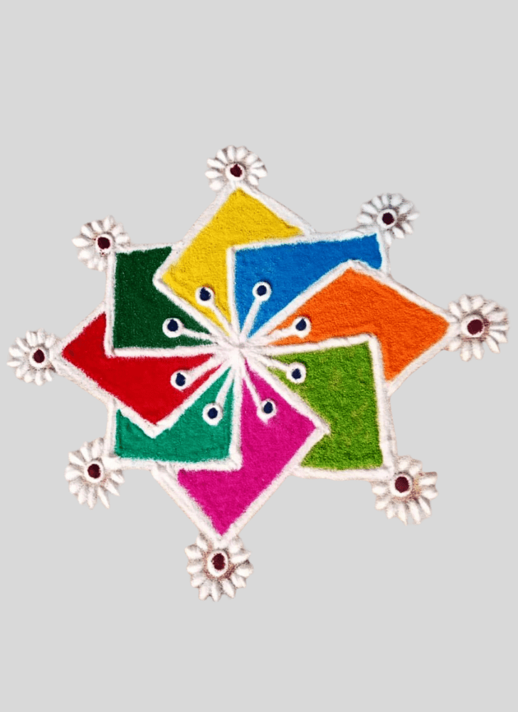 Splendid Winter Rangoli