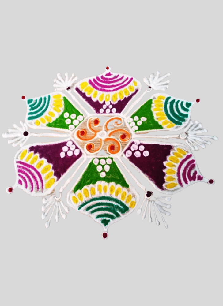 Stunning Winter Rangoli