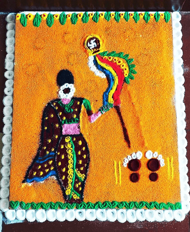 Ravishing Woman Rangoli