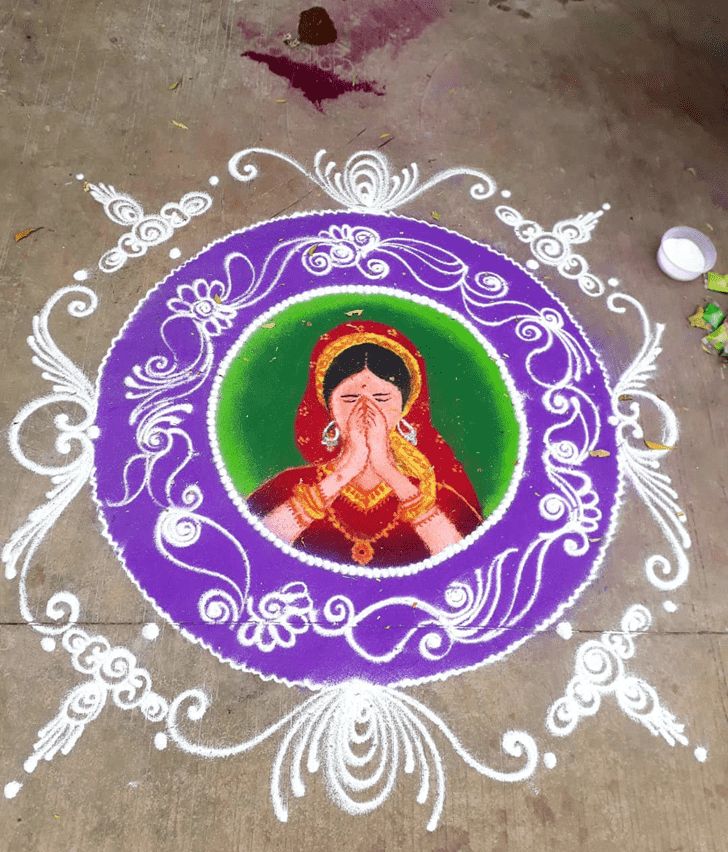 Splendid Woman Rangoli