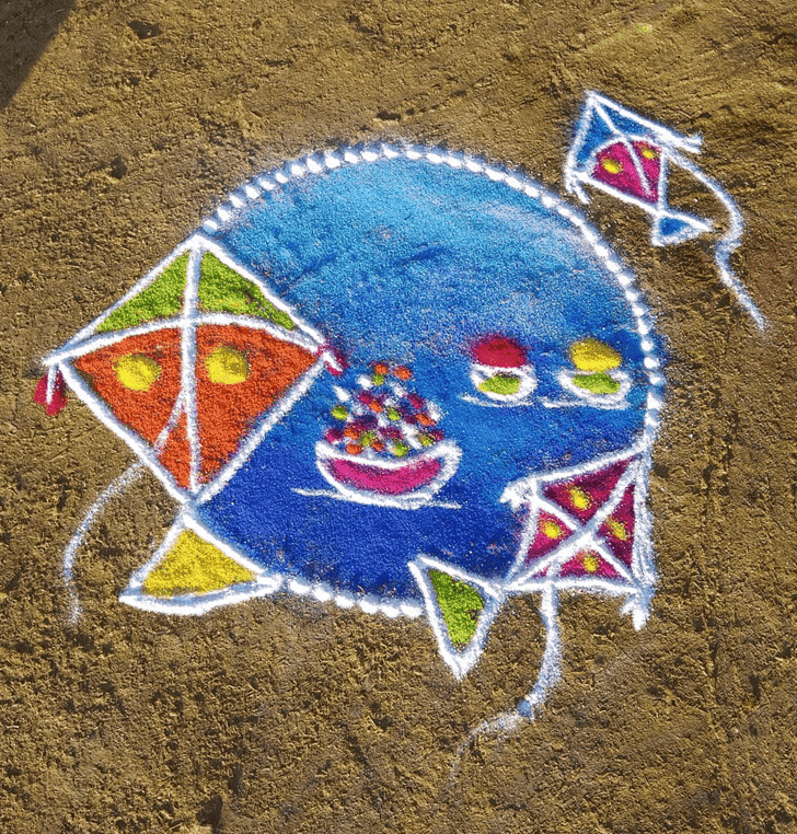 Classy Yamuna Chhath Rangoli