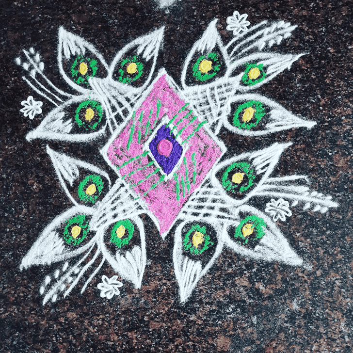 Delightful Yamuna Chhath Rangoli