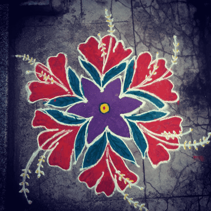 Enticing Yamuna Chhath Rangoli