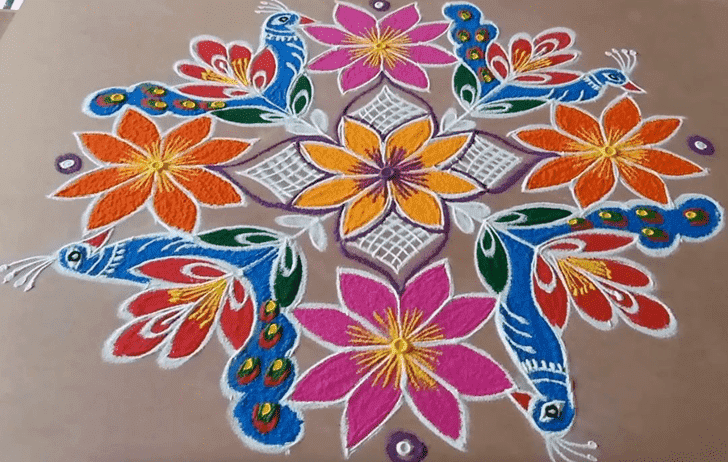 Fetching Yamuna Chhath Rangoli