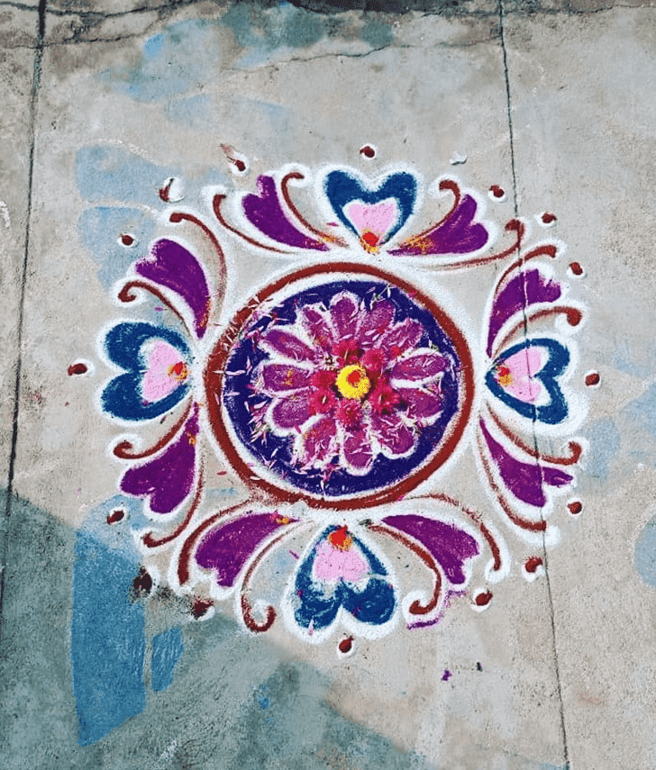 Grand Yamuna Chhath Rangoli