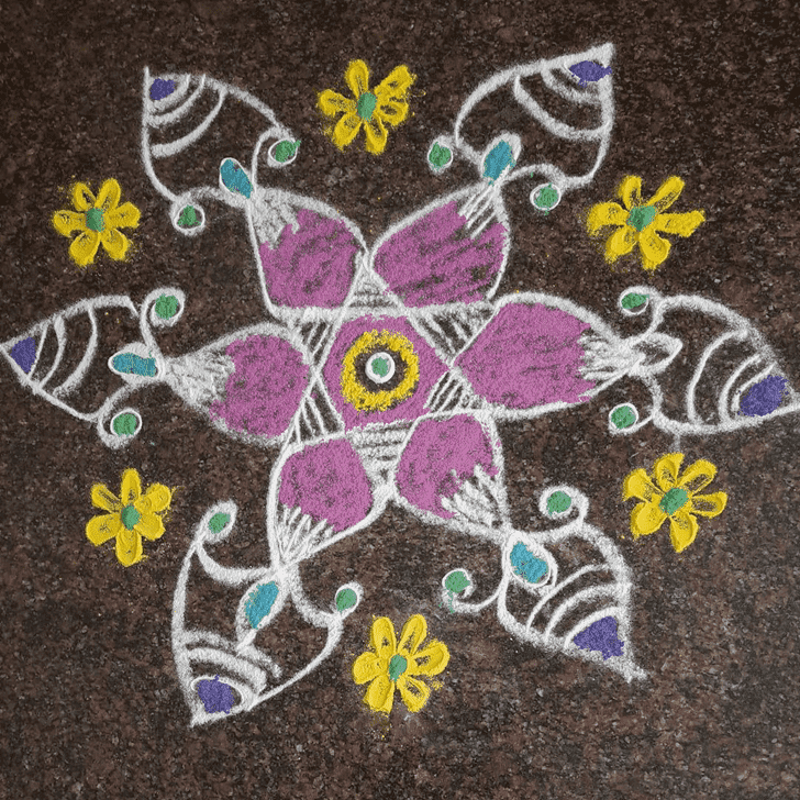 Splendid Yamuna Chhath Rangoli