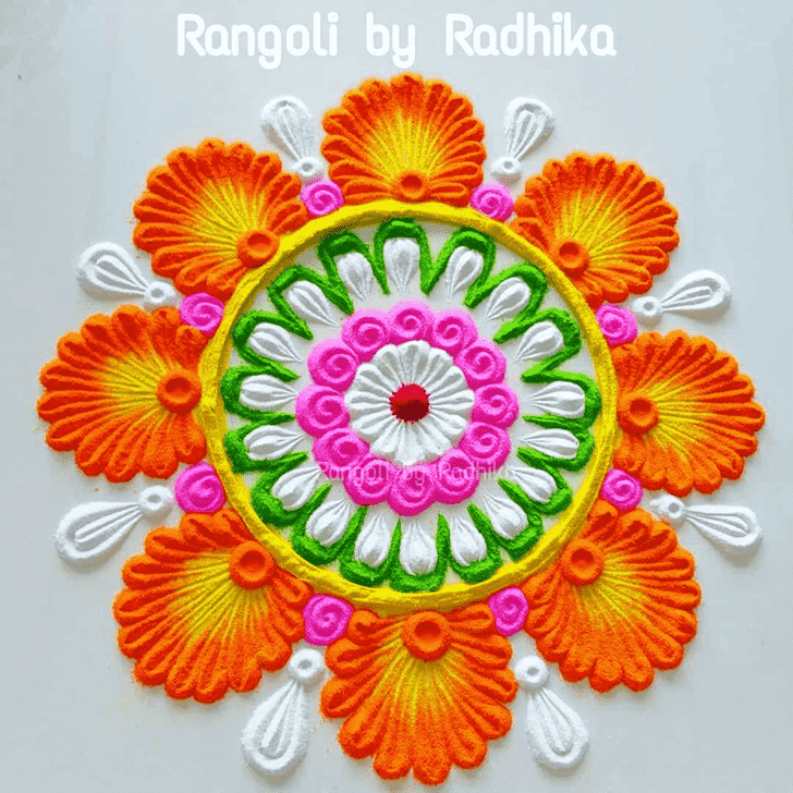 Delightful Yellow Rangoli