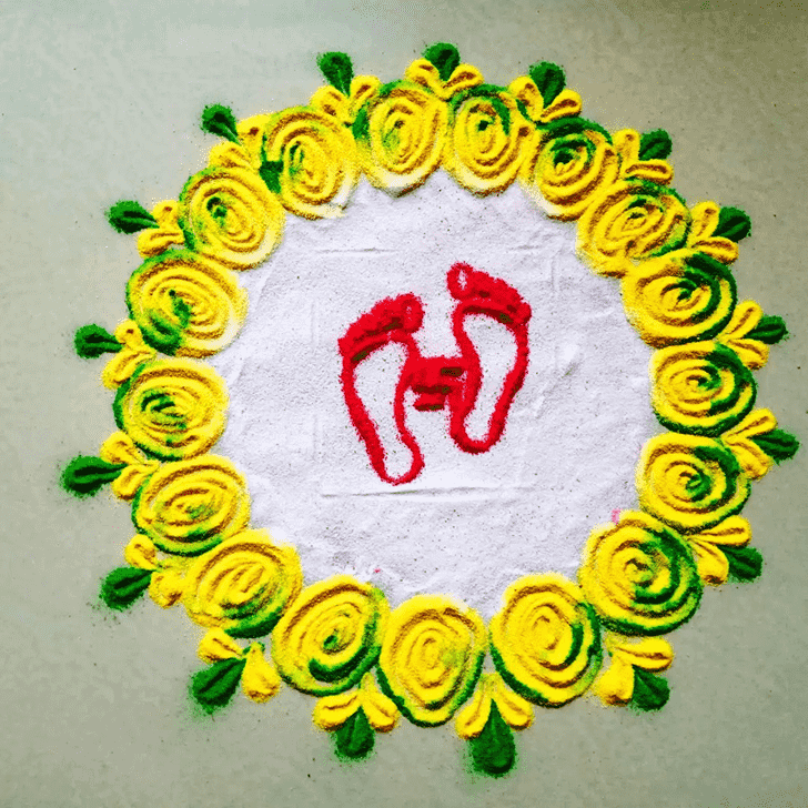 Enticing Yellow Rangoli