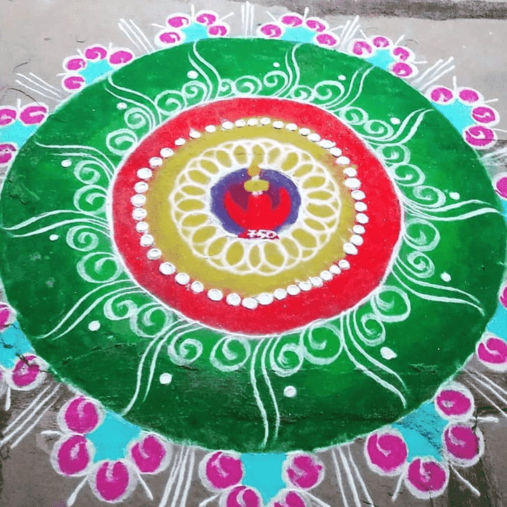 Admirable Yogini Ekadashi Rangoli Design