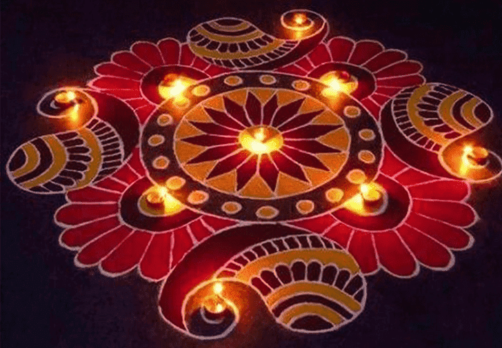 Charming Yogini Ekadashi Rangoli