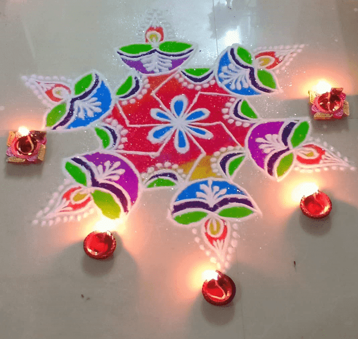 Elegant Yogini Ekadashi Rangoli