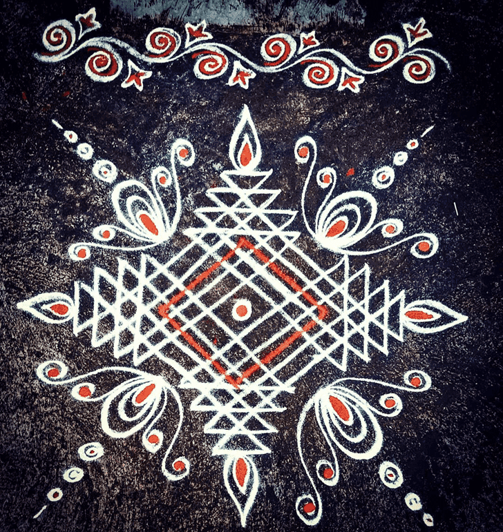 Graceful Yogini Ekadashi Rangoli