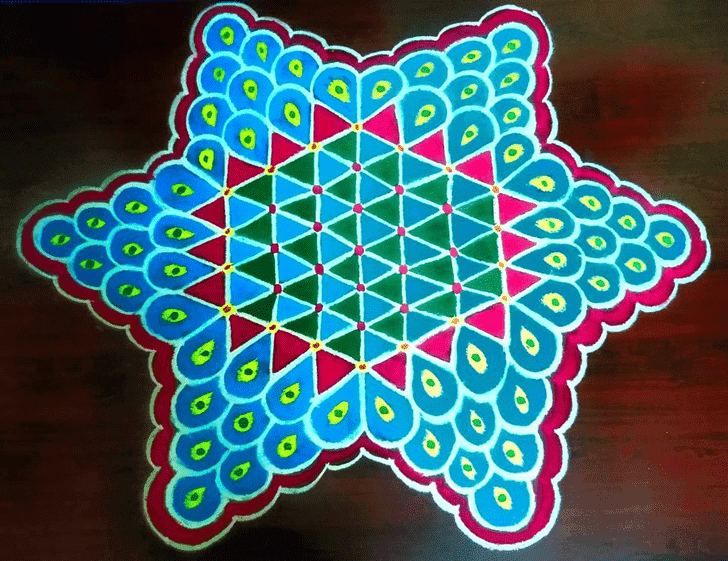 Lovely Yogini Ekadashi Rangoli Design