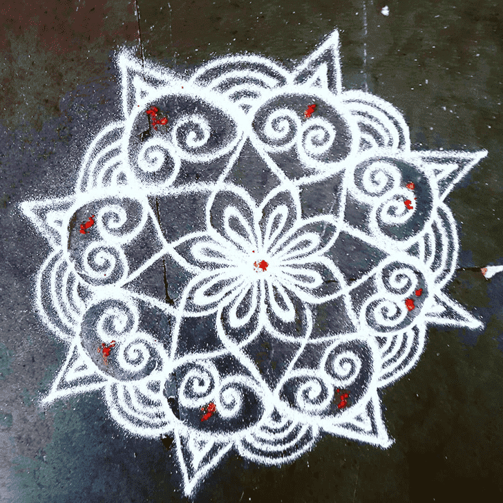 Shapely Yogini Ekadashi Rangoli