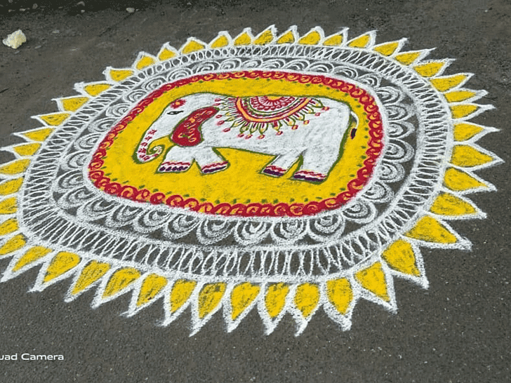 Stunning Yogini Ekadashi Rangoli