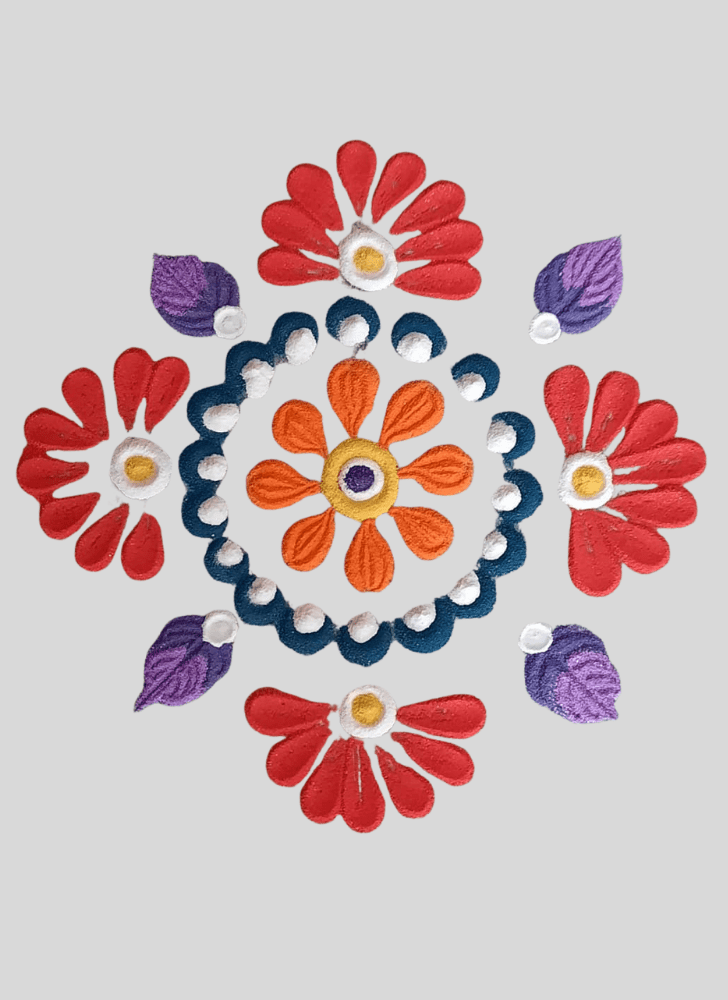 Lovely Zen Rangoli Design